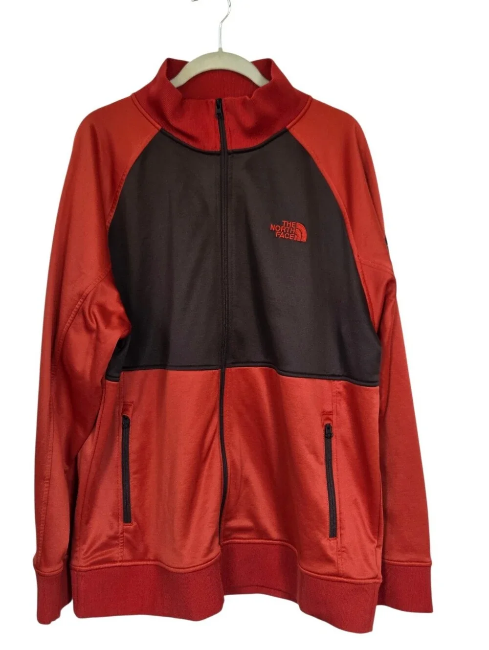 The North Face Takeback Track Jacket Mens Orange Brown Colorblock Gorpcore Sport